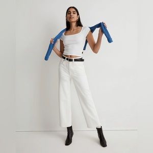 NWT Madewell The Perfect Vintage Wide-Leg Crop Jean
